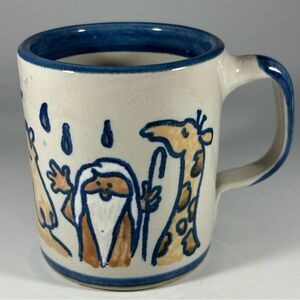 USA Made Louisville Stoneware Noahs Ark Pottery Small Coffee Cup‎ Mug